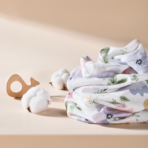TILLYOU 2 Pack Baby Sleep Sack 12-18 Months 100% Cotton Wearable Blanket 0.5 TOG Sleeveless Summer Sleep Sacks with 2-Way Zipper, Brilliant Little Flowers and Purple