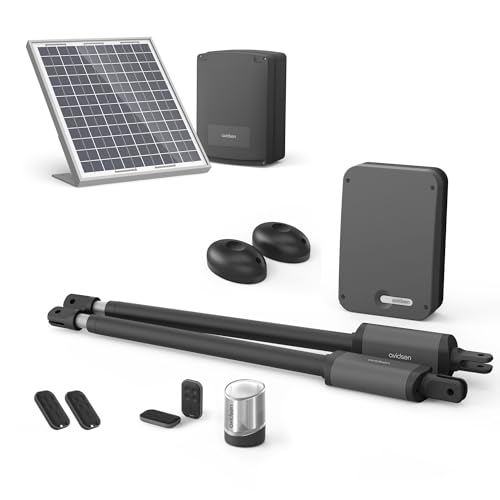 Avidsen STYRKA 310 – Kit complet motorisation portail battant 24V avec alimentation solaire, photocellules et 4 télécommandes, jusqu’à 2,5 m et 150 kg...