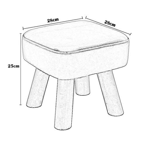 Tabouret de maquillage rembourré petit banc vert durable
