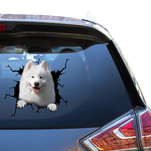 カメリアプリント サモエド ステッカー パック サモエド デカール ヴァイナルガレージ デカール 動物 ファニーフェイス ウィンドウステッカーのサムネイル