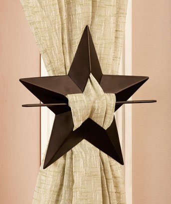 Set of 2 Star Curtain Metal Tie Backs
