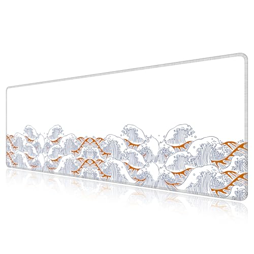 Tapis de bureau étendu LL-COEUR Vague pour organiser votre espace de travail