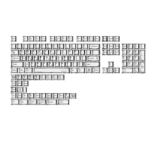 Juego de 136 teclas minimalistas de alta calidad y acabado translúcido para teclado mecánico