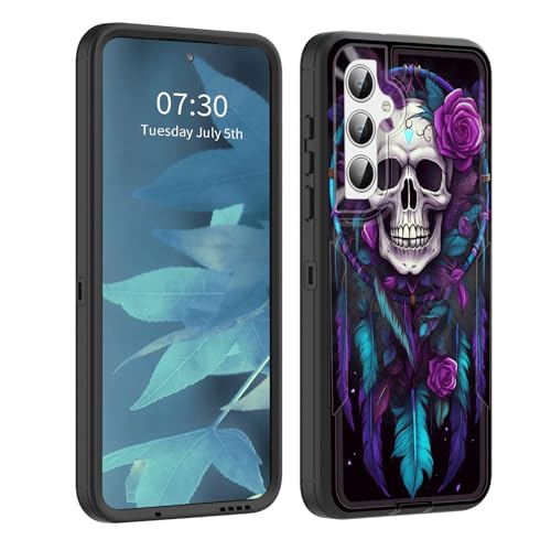 Coque Galaxy S24 Plus en silicone protection intégrale motif crâne