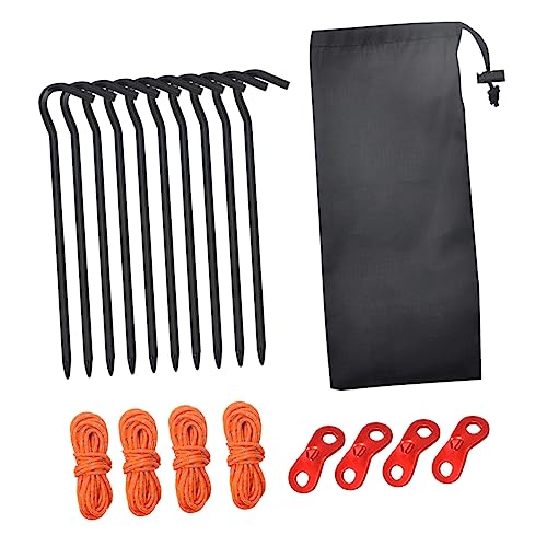 Kit de fixation pour bâche de camping contre le vent avec clous tendeurs