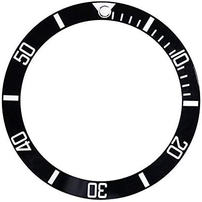 Dilwe Watch Bezel Insert Parts, 4 Colors Watch Bezel Plastic Material Bezel Insert Loop Watch Dial Replacement Part Fashionable Watch Accessories For men and women(Black)