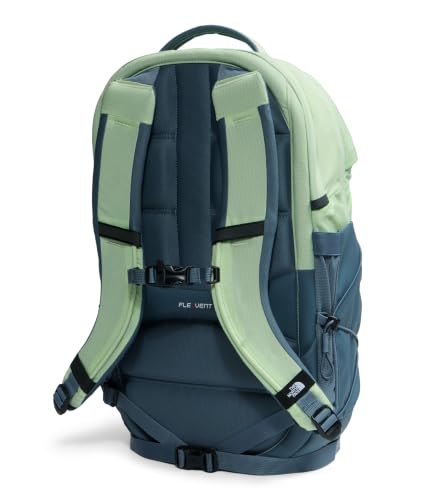 Image of The North Face Women's Borealis Commuter Laptop Backpack - Everyday Travel Bag, Laptop Sleeve, Reflective Details, Calcified Lime /Granite Grey, One Size