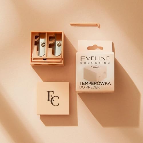 Eveline Cosmetics Dualer Anspitzer mit Behälter und Reiniger - Perfekt für Augen, Lippen und Augenbrauen