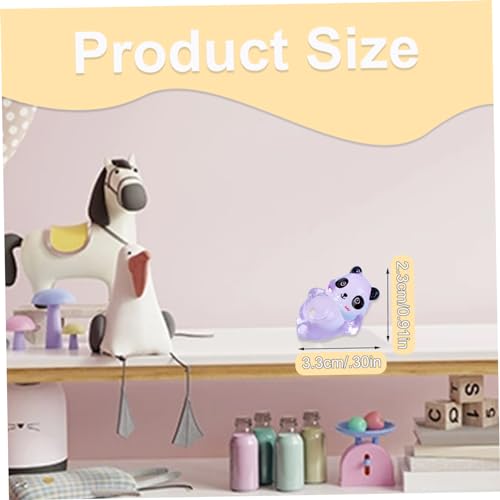 Figurines de panda en résine phosphorescentes pour loisirs créatifs