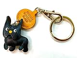  [Handmade au Japon, nouveau, artisan] [VANCA pr?sents cuir porte-cl?s bouledogue fran?ais noir doggy partout d?mo (japon importation)