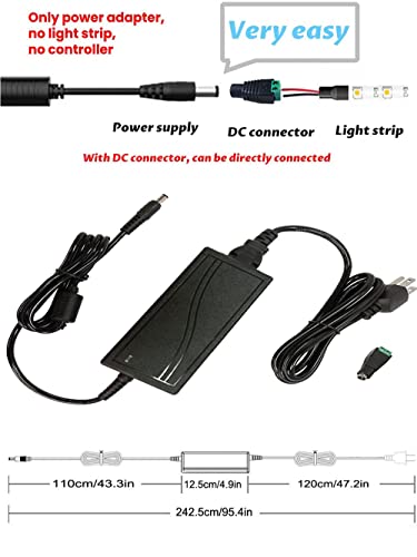 MTYTOT 24V 3A Power Supply Adapter Switching Transformer AC 100V-240V to DC 24 Volt 3 Amp 72 Watt 3000mA 2A 1.5A 850mA for for 5050 3528 LED Strip CCTV Camera Wireless Router3D Printer LED Driver