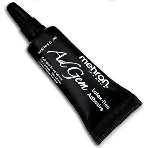 Mehron Makeup AdGem Adhesive | Rhinestone Glue | Latex-Free Eyelash Glue | Body Glue | Body Adhesive .17 fl oz (5 ml) Cover
