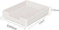 Vista 3 de Letter-Size Tray, Desk Drawer Organizer, A4 Plastic Paper Tray, Plastic Paper Holder File Organizer for Office, School, Home Storage (White)