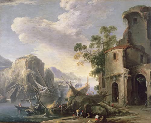 Moderne Art Murale Impression de haute qualité 60x90cm vue baie Salvator Rosa