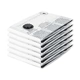 【6 Poches de Rangement Sous Vide】 6 poches de compression hermétiques petit de 60 x 40 cm, idéales pour la taille des valises de voyage et des sacs à dos, Elles sont très adaptées pour ranger couettes, oreillers, draps, vêtements, Couvertures, serviettes, oreillers, jouets et autres articles. Convient à tous les aspirateurs.