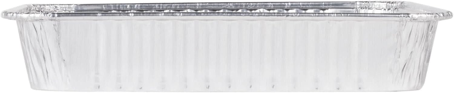 DCS Deals Pack of 30 Extra-Thick Disposable Aluminum Baking Pans | Standard Size 8” x 8” Recyclable Square Cooking Tins | Portable Food Containers | Superior Heat Conductivity |