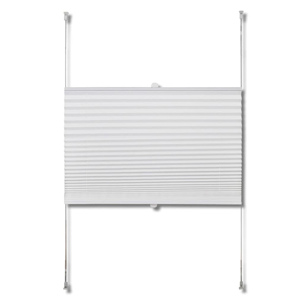 Domowa zewnętrzna roleta Plisse 40 x 100 cm biała roleta plisowana