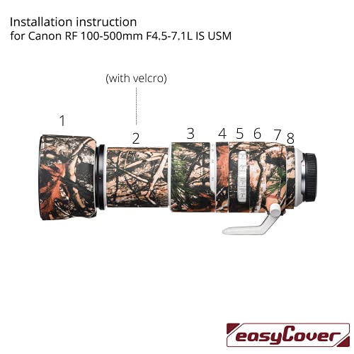 Protection pour l'objectif easyCover marron camouflage imperméable et antichoc - 3