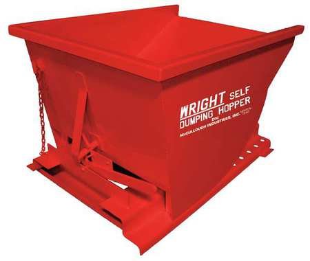 Self Dumping Hopper, 4000 lb., Red