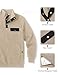 COOFANDY Quarter Zip Pullover for Men Stand Collar Quilted Pullover Sweatshirt Big and Tall 1/4 Zip Sweatshirts Fall Fashion Clothes Khaki