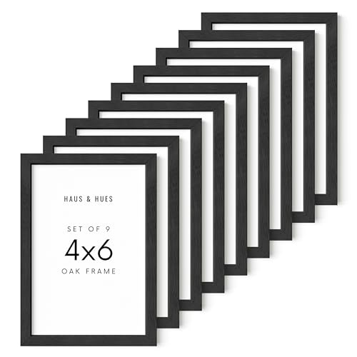 HAUS AND HUES Standalone Black Oak Frame Set of 9-4x6