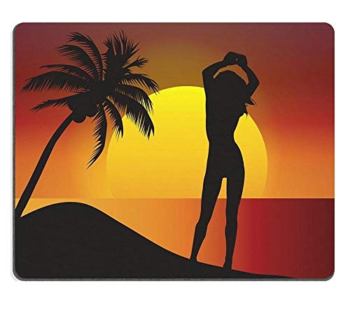 YENDOSTEEN Juego de Alfombrilla de ratón Alfombrilla de ratón Bailando al Atardecer PN00X788
