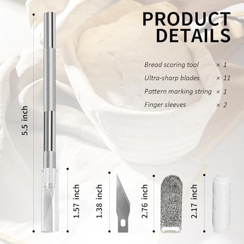 Furneet Premium Bread Lame – Sourdough Scoring Tool Kit with 10 Blades — view 3