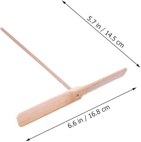 Miniatura 5 de Toddmomy Juego de 10 juguetes de helicóptero volador, helicóptero de mano de madera, libélula de bambú, hélice de mano para verano, actividades al