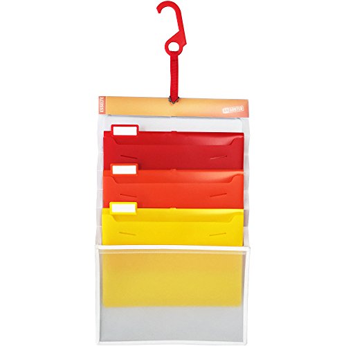 Esselte エセルテ ソーテッド3段 3WAYファイル A4 3ポケット 見出しラベル付 壁掛けファイル 書類収納 壁掛けポケット 書類整理 吊り下げフック ウォールポケット クレジットカード明細 領収書 請求書 カタログ パンフレット 取扱説明書 病院書類 クーポン お手紙 封筒 はがき 収納袋 小物入れ 雑貨入れ オフィス 家庭 整理整頓 収納ケース ウォーム 22371