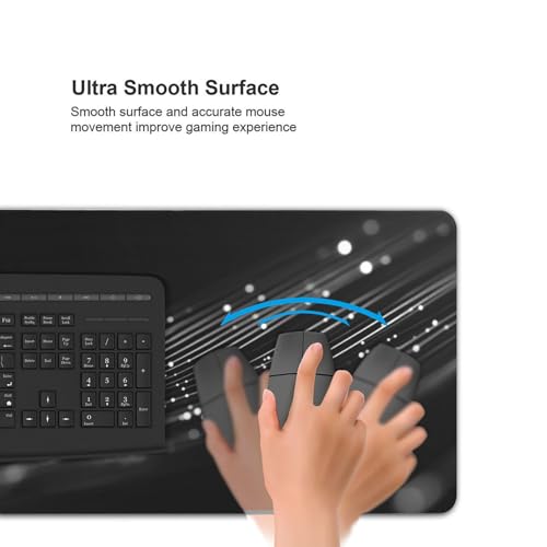Gaming mouse pad negro de 80x30 cm con superficie impermeable para PC 6