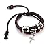 Gadblesjew Leather Bracelet For Men Women - Multi-layer Braided Wrist Wrap Bracelet Cuff - Adjustable