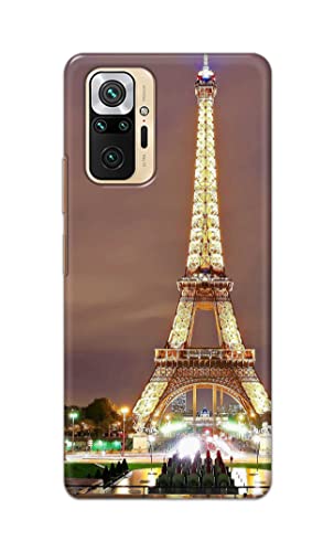 Image of PRINTFIDAA Lovers Famous Place Eiffel Tower in Paris Printed Designer Hard Case for Redmi Note 10 Pro / 10 Pro Max Back Cover -(e) RPM1009