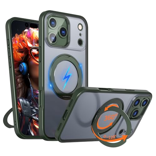 iPhone 12 Pro �p�P�[�X ���� MagSafe�Ή� �X�^���h�t���r�W�l�X PC+TPU�f�� �ϏՌ� �y�� ���^ �����h�~ �����Y�ی� �l�C �R�p ��p ���� ������� �ǂ����G �l�C ��v �A�C�z��12 Pro�p�J�o�[ (�Z���ΐF)