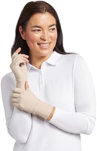 Solbari Unisex Fingerless Driving Gloves UPF 50+ Sun Protection, Lightweight UV Shield for Hands, Travel & Outdoor Activities