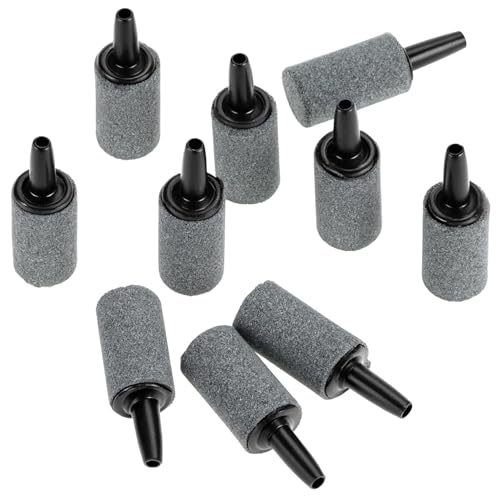 QWORK® 10 Pierres à air pour Aquarium, diffuseur de Bulles cylindrique de 2.5 cm, pour Aquariums, systèmes hydroponiques et Petits bassins