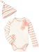 Burt's Bees Baby Girls' Organic Poppy Floral Long Sleeve Bodysuit and Hat