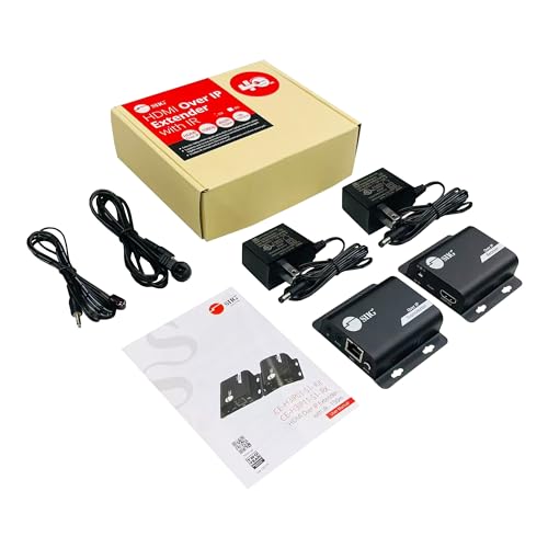 SIIG HDMI Over IP Extender with IR - 492ft (150m), 1080p @ 60Hz, IR Control, Audio Extraction, One-to-Many Support (CE-H3IP01-S1)