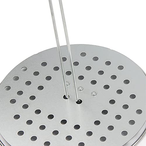 Buxiffod Turkey Fryer Rack, Poultry Deep Frying Rack Bbq Vertical Chicken Roaster Holder Deep Fry Pot Grill Aluminum Racks With Chrome Finish Wire Handle Lifter Hook Detachable #TOP5