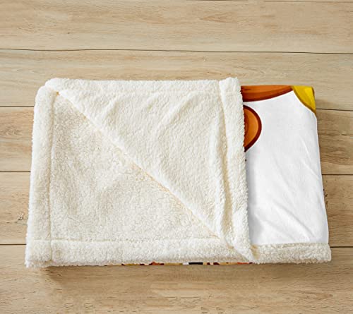 Kids Cute Monkeys Fleece Throw Blanket Cartoon Monkey Banana Decor Sherpa Blanket Boys Girls Wild Animal Pattern Plush Blanket Natural Wildlife Fuzzy Blanket For Sofa Bed Couch,40X50 Inch #TOP3