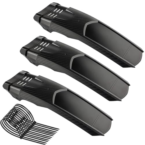 Juego de 3 guardabarros para bicicleta (20 – 29 pulgadas), guardabarros universal para bicicleta, juego de guardabarros ajustable, guardabarros para bicicleta, guardabarros para bicicleta portátil