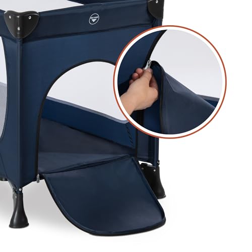 Miniatura 8 de Hauck Cuna De Viaje Bebé Dream N Play Plus Parque Infantil Para Niños Desde Nacimiento Hasta 15 Kg - Plegable Y Compacta - Con Bolsa De Transporte Y Base Plegable - 120x60 Cm - Navy Turquesa