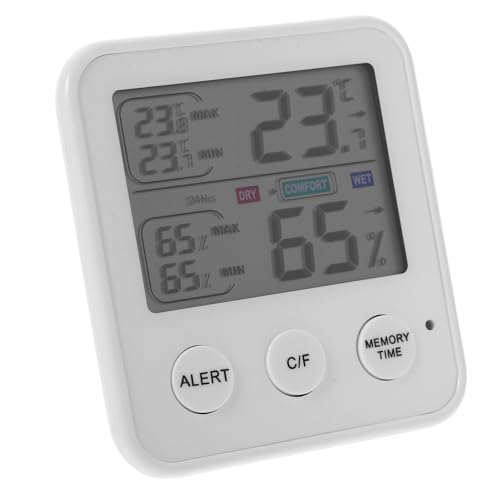 POPETPOP Termómetro Psicrómetro Digital Higrómetro Digital Para Humidor Medidor De Humedad Indicador De Temperatura Higrómetro De Abs Black