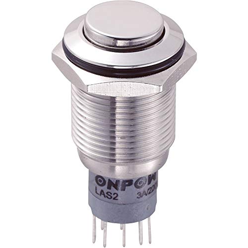 TRU COMPONENTS 701920 LAS2GQH-22/S/P Vandalismusgeschützter Drucktaster 250 V/AC 3 A 2 x Ein/(Ein) tastend 1 St.