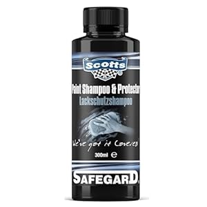 Scotts Premium Paint Shampoo & Protector Concentrate – Profesional Detailers Car Care Shampoo | Clean, Shine & Protect Exterior Paintwork for a High Gloss, Streak Free, Wax Finish (300ml)