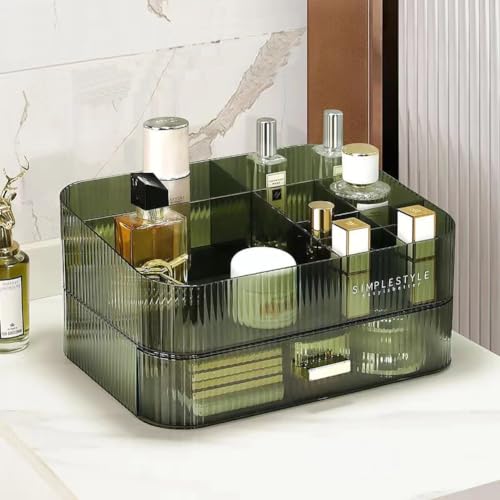 MIUOPUR-Makeup-Organizer-with-Stackable-Drawers-Bathroom-Vanity-Organizers-and-Storage-Ideal-for-Desk-and-Dresser-Countertops-Great-for-Cosmetics-skincare-Lipsticks-Nail-Care-Green