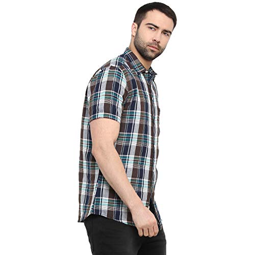 Image of Red Tape Men's Checkered Regular Fit Casual Shirt