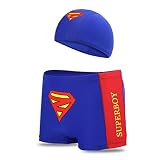 poliamida y elastano. My Sunshine  – Bañador para niño con Gorro, 2 Piezas Superman L