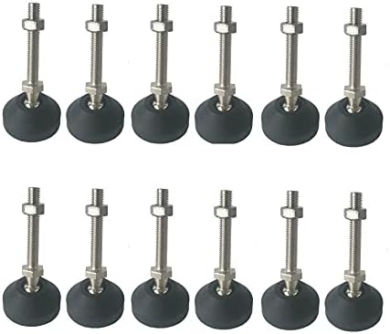 KETTEL 12-Piece Set of Leveling Feet, Adjustable Furniture Levelers, Nylon Leveling Feet, Non-Slip Furniture Threaded Feet (Color : D50*M8*100mm)