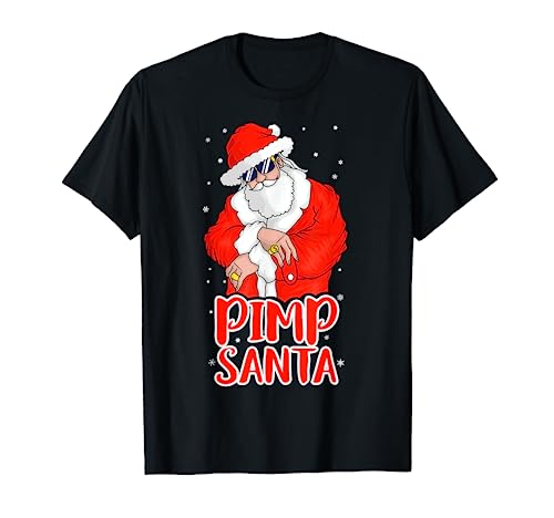 Funny Pimp Santa Claus Inappropriate Funny Christmas Adult T-Shirt