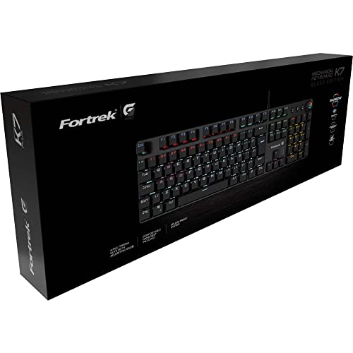 FORTREK Teclado Gamer Mecnico RGB GPRO K7 RAINBOW BLACK EDITION